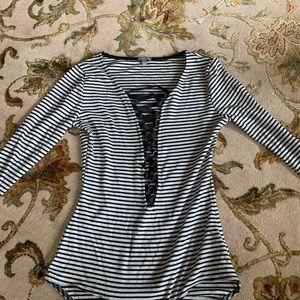 Striped Charlotte Russe Bodysuit